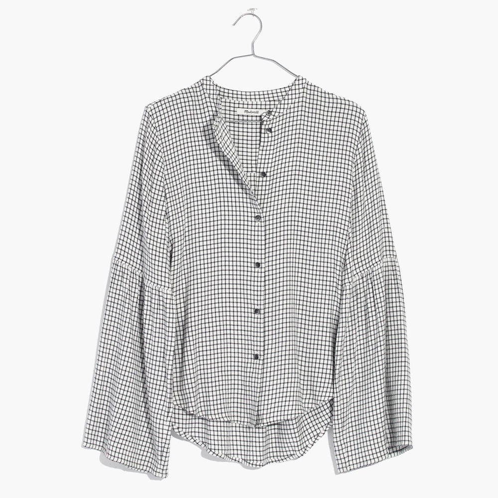 Madewell Veranda bell-sleeve, button-down Top